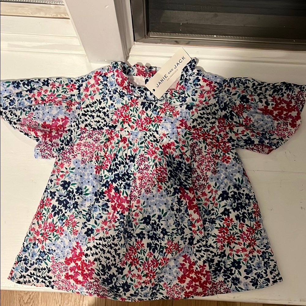 Janie and Jack Floral Kids Top - Multicolor